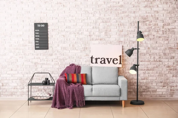 Stylish Sofa Interior Living Room — Stock Photo, Image