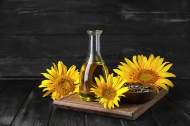 Masada ayçiçeği yağı ile kompozisyon