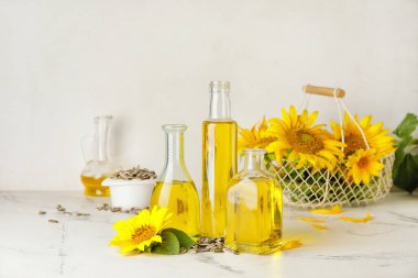 Masada ayçiçeği yağı ile kompozisyon