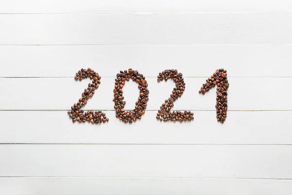 배경으로 원두로 2021 — 스톡 사진