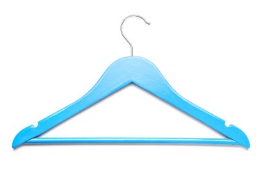 Beyaz arka planda elbise askısı