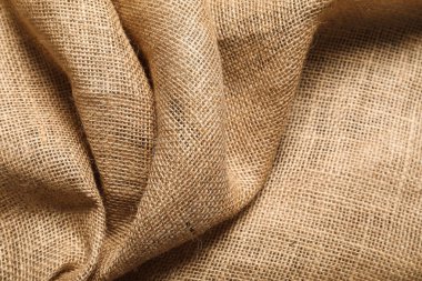 Arkaplan olarak çuval bezi dokusu, yakın plan