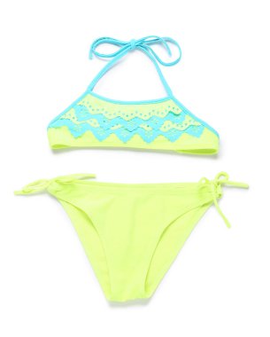 Beyaz arka planda çocuk mayosu