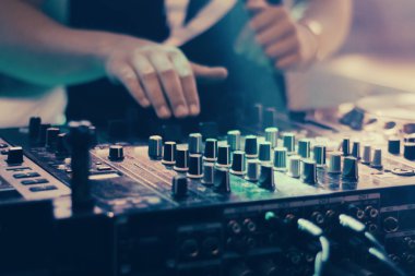 Dj mikser closeup müzik