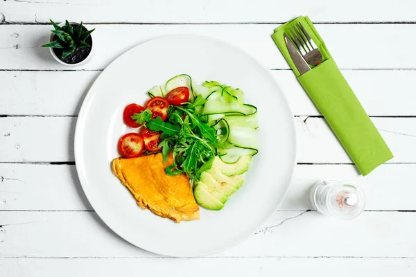 Omelete Com Legumes Tomate Cereja — Fotografia de Stock