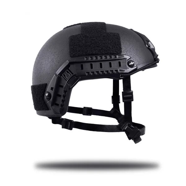 军用头盔隔离白色背景 — 图库照片