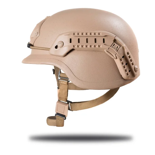 Casco Militar Aislado Fondo Blanco — Foto de Stock