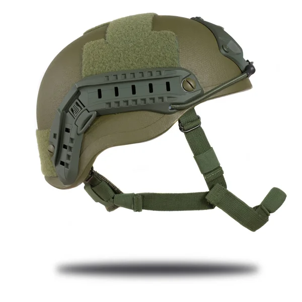 Casco Militar Aislado Fondo Blanco — Foto de Stock