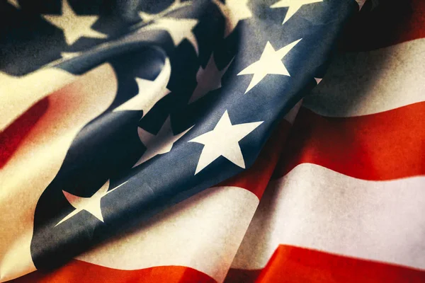 Bandeira Vintage Dos Estados Unidos América Para Dia Dos Veteranos — Fotografia de Stock