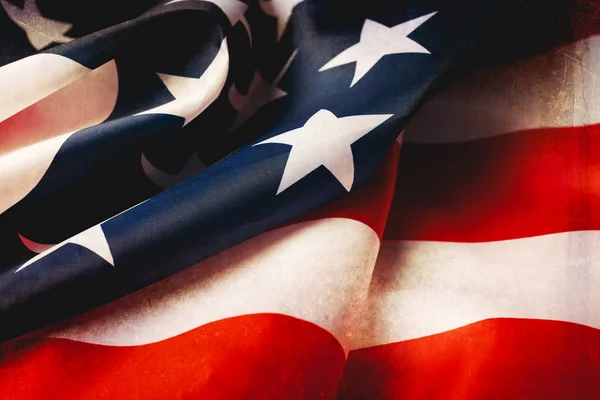 Una Bandera Vintage Los Estados Unidos América Para Día Del — Foto de Stock