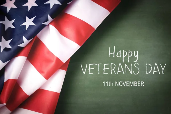 Happy Veterans Day American Flag — Stock Photo, Image