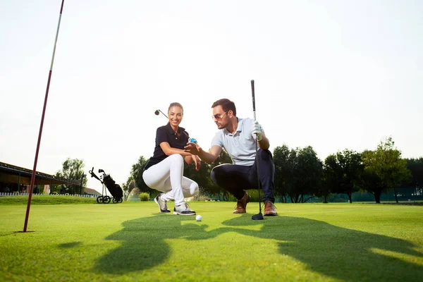 Tanulás Hogyan Kell Játszani Golf Kép — Stock Fotó
