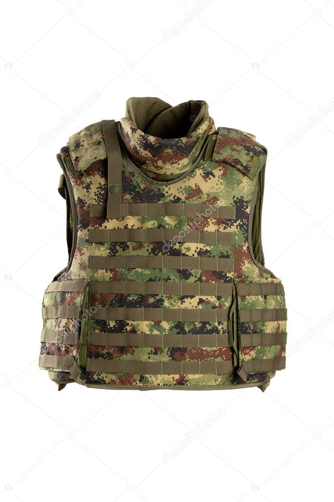 Bulletproof vest made from high-tech fabric with quick connection system - Image