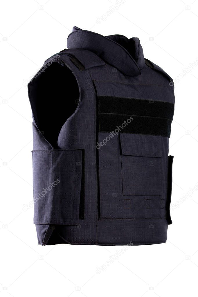 Modern bulletproof vest isolated on a white background. - Image 