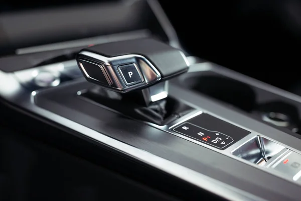 Automatisk Växel Pinne Modern Bil Bil Inredningsdetaljer — Stockfoto