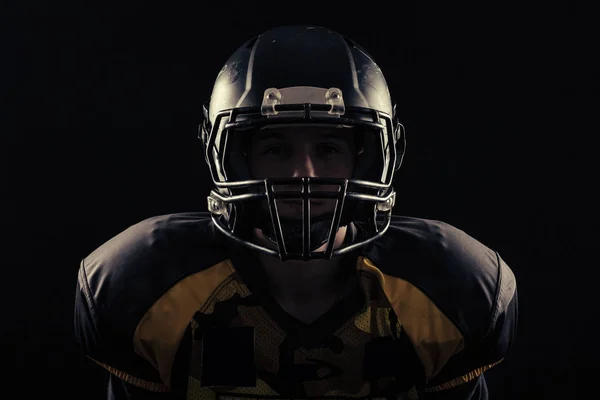 American Football Player Isolated Black Background — Stock Photo, Image