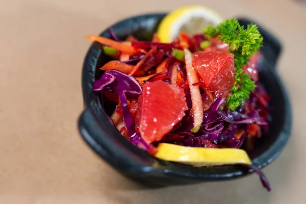 Vitamine Salade Met Groene Bloedsinaasappel — Stockfoto