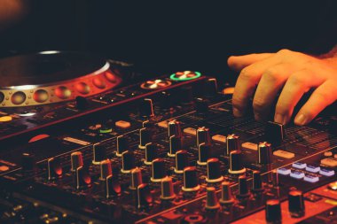 Dj mikser closeup müzik
