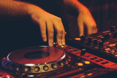Dj mikser closeup müzik