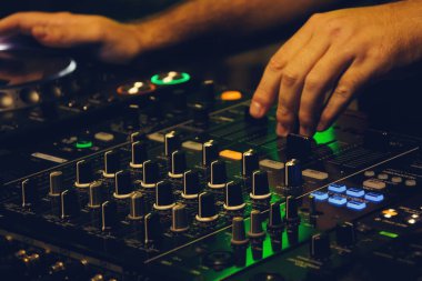 Dj mikser closeup müzik