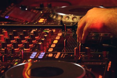 Dj mikser closeup müzik