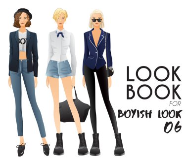 Çocuksu bakmak için şablon kıyafetler ve aksesuarlar ile vücut: vektör çizim