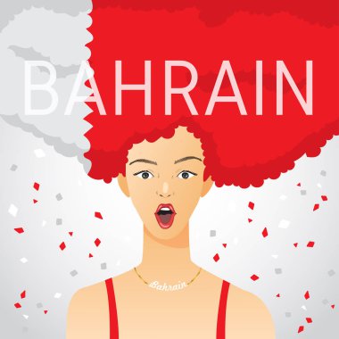 Ulusal bayrak Afro saç kadınla şaşırttı: vektör çizim