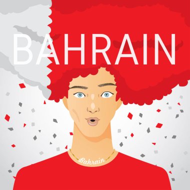 Ulusal bayrak Afro saçlı adamla şaşırttı: vektör çizim