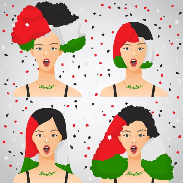 Ulusal bayrak saç kesimi kadınla şaşırttı: vektör çizim