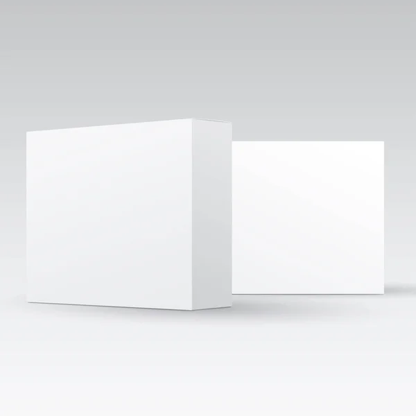 Boş Kağıt Kutu Şablonunu Vektör Çizim — Stok Vektör