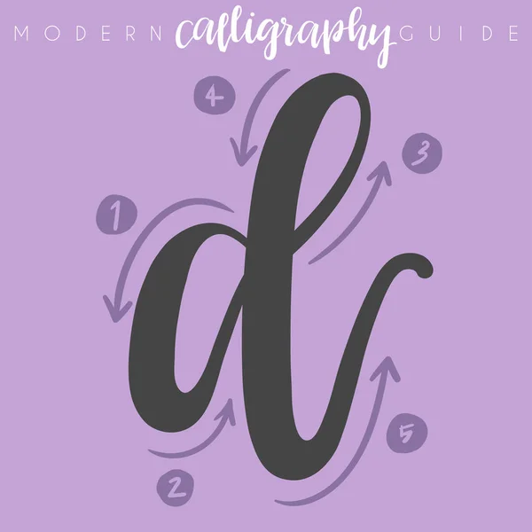 Guide Calligraphie Moderne Illustration Vectorielle — Image vectorielle