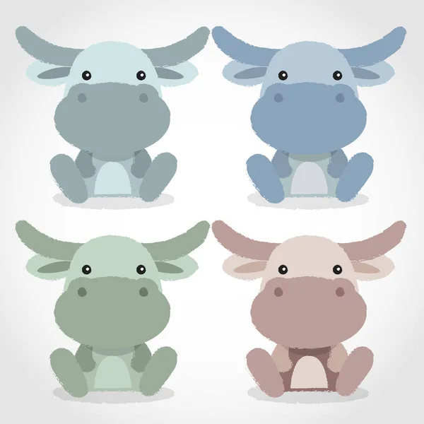 Baby Animal Collection Vektorillustration — Stockvektor