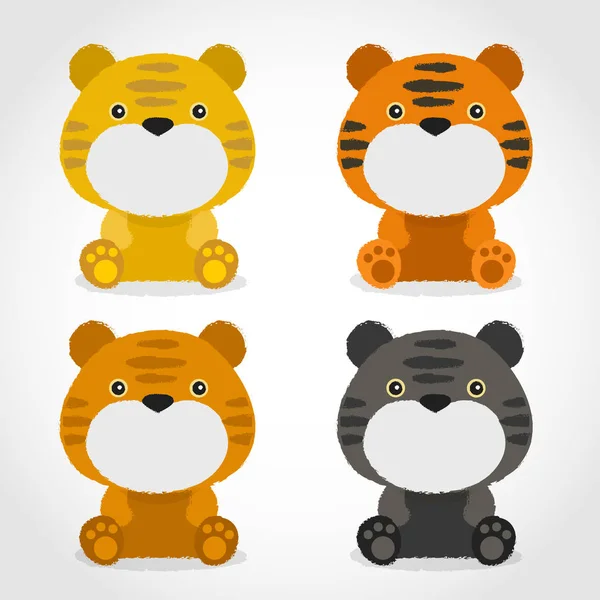 Baby Animal Collection Vektorillustration — Stockvektor