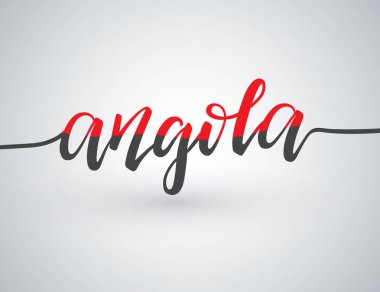 Beyaz arka plan üzerinde yazılı ülke adı: vektör çizim