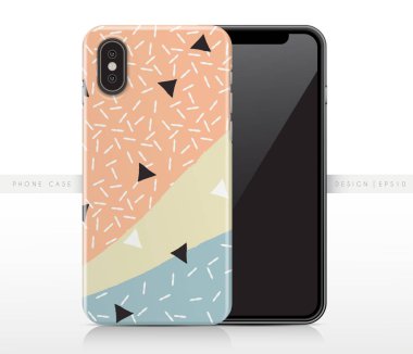 Telefon servis talebi şablonundaki soyut desen: Vektör çizim