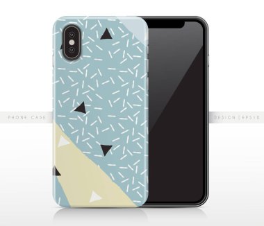 Telefon servis talebi şablonundaki soyut desen: Vektör çizim