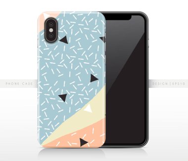 Telefon servis talebi şablonundaki soyut desen: Vektör çizim