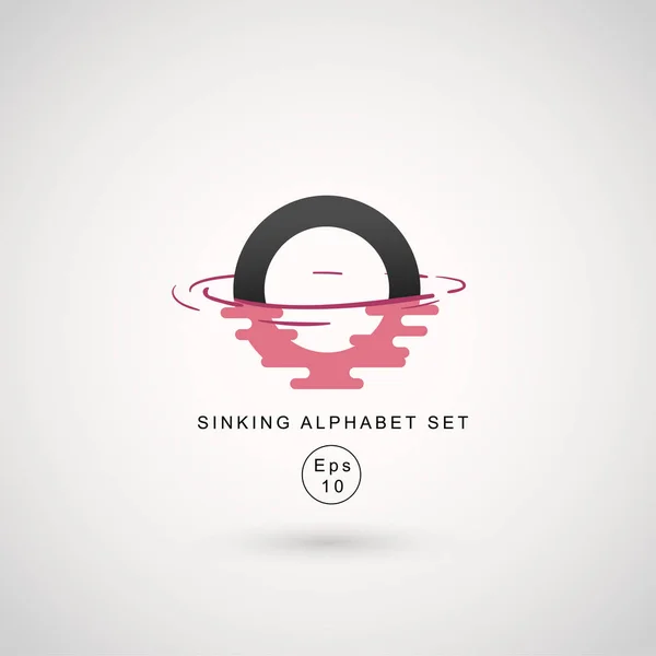 Typography Design Water Ripple Effect Isolated White Background Vector ...