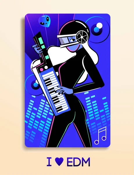 Musik Party Affisch Mall Vektorillustration — Stock vektor