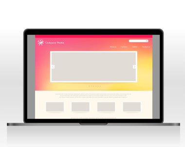 Web sitesi düzeni şablonu: vektör çizim