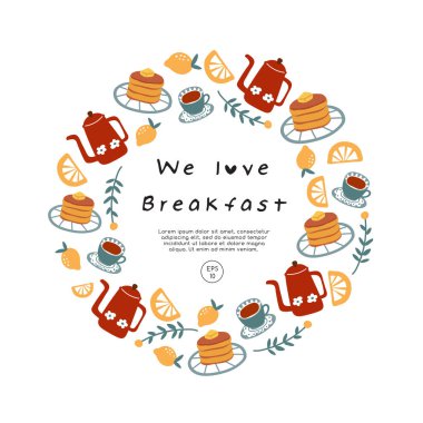 Kahve, şeker ve pasta vektör çizim el çekilmiş