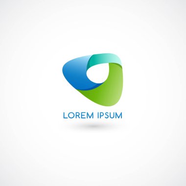 Kurumsal logo şablonu beyaz arka planda izole : Vektör İllüstrasyon