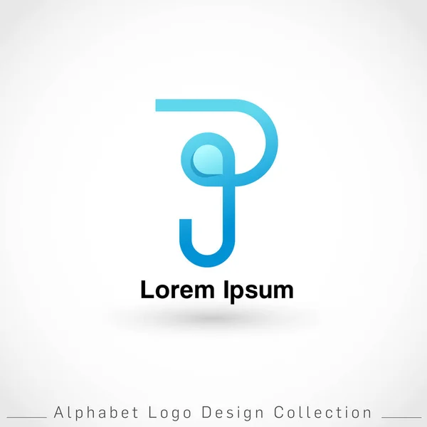 Beyaz Arka Planda Yalıtılmış Letter Logo Tasarım Şablonu Vektör Çizimi — Stok Vektör