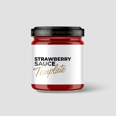 Jam Jar Collection: Siyah yuvarlak etiket şablonu ve açık gri arka planda izole edilmiş altın kapaklı premium cam kap: Vektör Resimleri