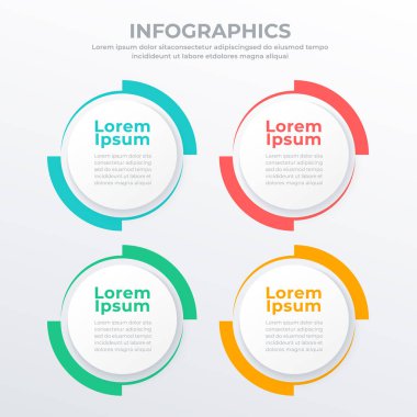 Web, bayrak ve broşür için ticari bilgi şablonu: Vektör İllüstrasyonu