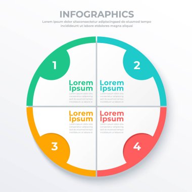 Web, bayrak ve broşür için ticari bilgi şablonu: Vektör İllüstrasyonu