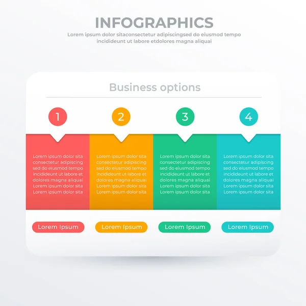 Modelo Infográfico Negócios Para Web Banner Brochura Vector Illustration — Vetor de Stock