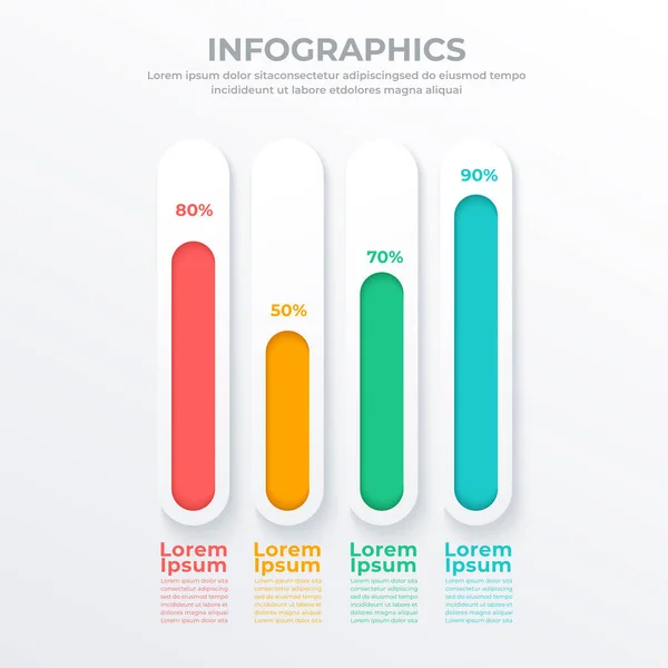 Modèle Infographie Entreprise Pour Web Bannière Brochure Illustration Vectorielle — Image vectorielle
