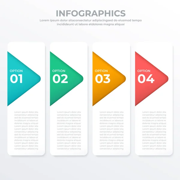 Business Infographic Template Voor Web Banner Brochure Vector Illustration — Stockvector