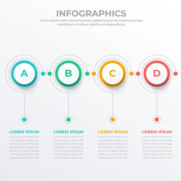 Business Infographic Template Web Banner Brochure Vector Illustration — Stock Vector